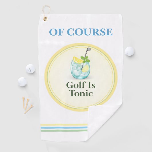 Golf Towel | Of Course Golf Is Tonic Golfhanddoek (Insitu)