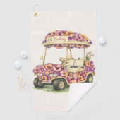 Golf Towel | Pansy Floral Fairway Gift Golfhanddoek (Insitu)