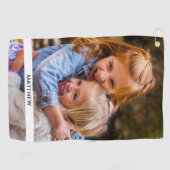 Golf Towel Photo & Name Sjabloon Golfhanddoek (Horizontaal)