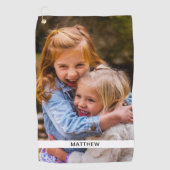 Golf Towel Photo & Name Sjabloon Golfhanddoek (Voorkant)