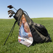 Golf Towel Photo & Name Sjabloon Golfhanddoek (Groen)