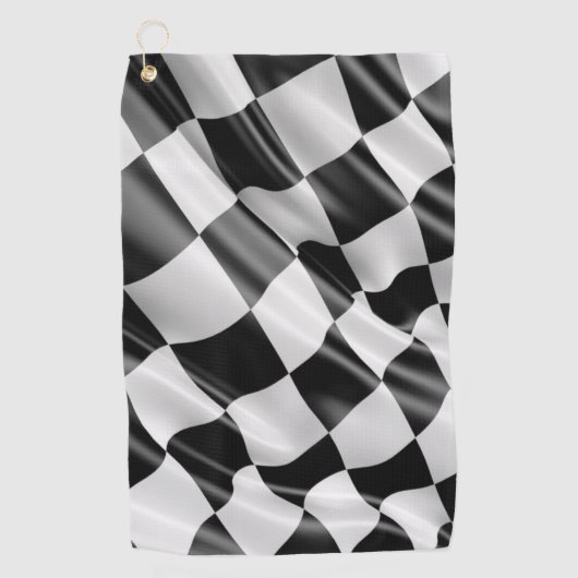 Golf Towel Racing Flag  Golfhanddoek (Voorkant)