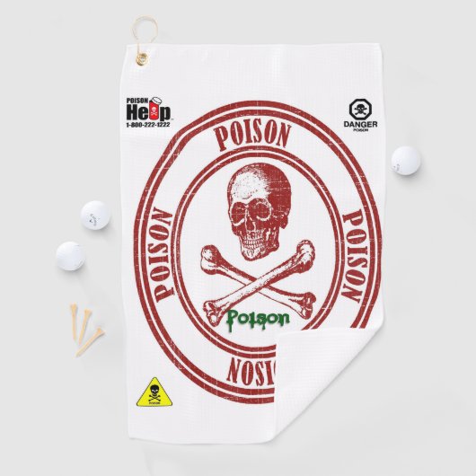 Golf Towel Skull Golfhanddoek (Insitu)