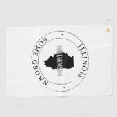 Golf Towel State Personalized Illinois Golfhanddoek (Horizontaal)
