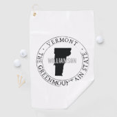 Golf Towel State Personalized Vermont Golfhanddoek (Insitu)