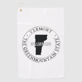 Golf Towel State Personalized Vermont Golfhanddoek
