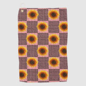 Golf Towel Sunflower Golfhanddoek (Voorkant)