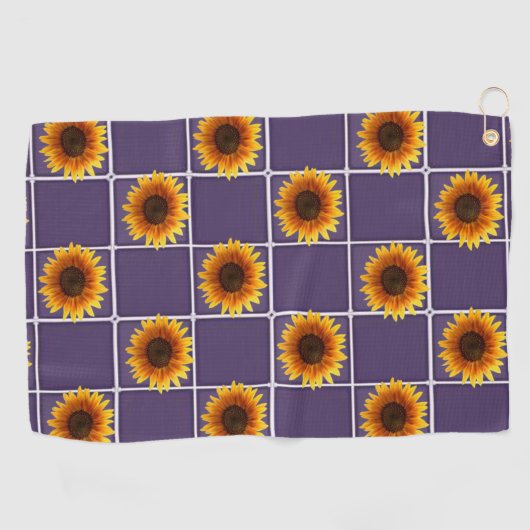 Golf Towel Sunflower Golfhanddoek (Horizontaal)
