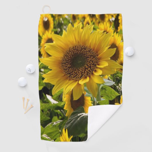 Golf Towel Sunflower Golfhanddoek (Insitu)