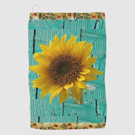Golf Towel Sunflower Golfhanddoek (Voorkant)