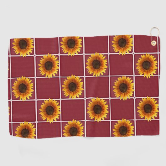 Golf Towel Sunflower Golfhanddoek (Horizontaal)