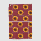 Golf Towel Sunflower Golfhanddoek (Voorkant)