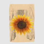 Golf Towel Sunflower Golfhanddoek (Voorkant)