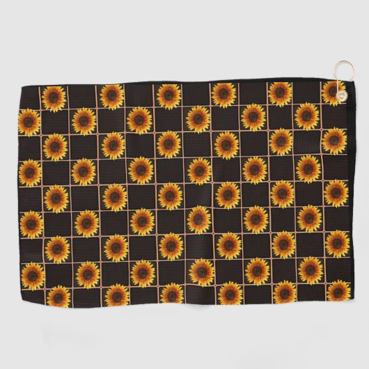 Golf Towel Sunflower Golfhanddoek (Horizontaal)