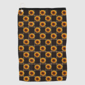 Golf Towel Sunflower Golfhanddoek (Voorkant)