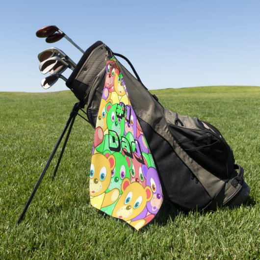 Golf Towel Teddy Bear Golf Towel #1 Pap Golfhanddoek (Groen)