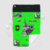 Golf Towel Train Golfhanddoek (Insitu)