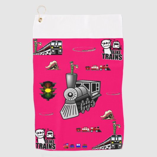 Golf Towel Train Golfhanddoek (Voorkant)