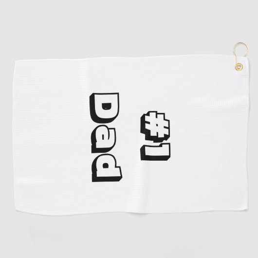 Golf Towel White Golf Towel, pap Golfhanddoek (Horizontaal)