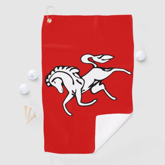 Golf Towel with flag of Kent County, England Golfhanddoek (Insitu)