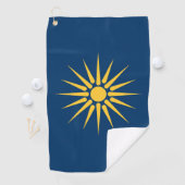 Golf Towel with flag of Macedonia, Greece Golfhanddoek (Insitu)