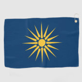 Golf Towel with flag of Macedonia, Greece Golfhanddoek (Horizontaal)