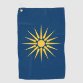 Golf Towel with flag of Macedonia, Greece Golfhanddoek (Voorkant)