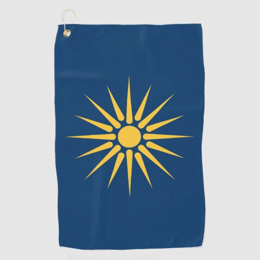 Golf Towel with flag of Macedonia, Greece Golfhanddoek (Voorkant)