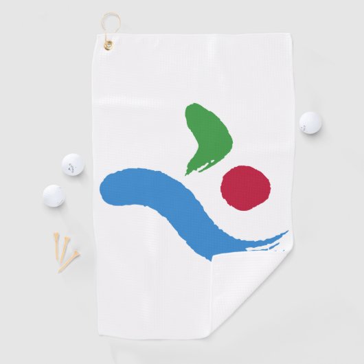 Golf Towel with flag of Seoul, South Korea Golfhanddoek (Insitu)