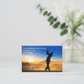 Golf Trainer Schitterende Visitekaartjes (Staand voorkant)