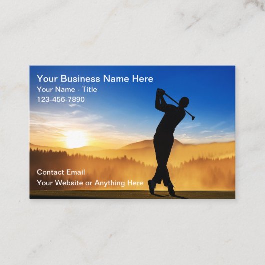 Golf Trainer Schitterende Visitekaartjes (Voorkant)