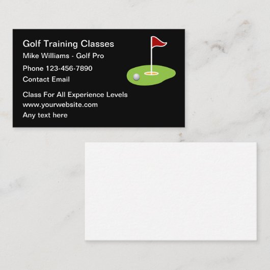 Golf Training Nieuwe Moderne Visitekaartjes (Voorkant / Achterkant)