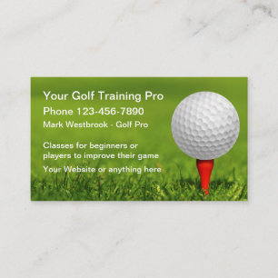Golf Trainings Visitekaartjes Thema