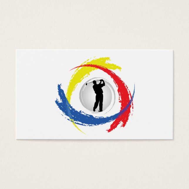 Golf Tricolor Emblem Visitekaartjes (Voorkant)