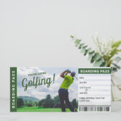 Golf Trip-certificaat instapkaart (Staand voorkant)