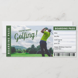 Golf Trip-certificaat instapkaart
