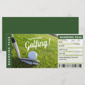 Golf Trip-certificaat instapkaart (Voorkant / Achterkant)