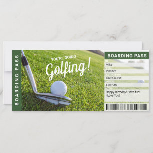 Golf Trip-certificaat instapkaart