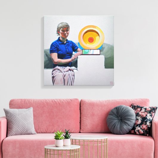 Golf Trophy - Afdrukken van platte Canvas (Insitu (Woonkamer))