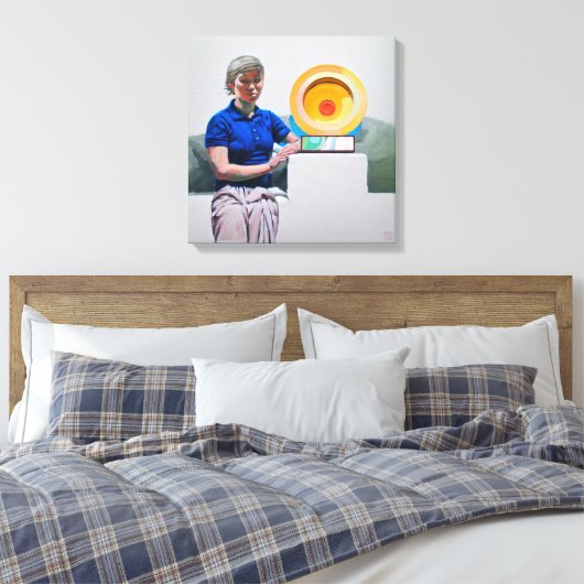 Golf Trophy - Afdrukken van platte Canvas (Insitu (Slaapkamer))