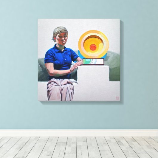 Golf Trophy - Afdrukken van platte Canvas (Insitu (Houten vloer))