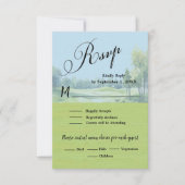 Golf Trouw RSVP Kaart QR Code Optioneel  (Voorkant)