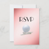 Golf Trouwthema Roze RSVP met Menu Keuze (Achterkant)