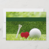 Golf trouwuitnodiging met liefde en t-shirt kaart (Voorkant)