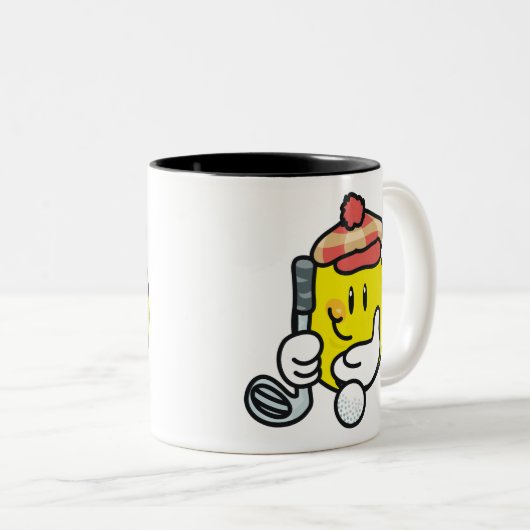 Golf Tweekleurige Koffiemok (Voorkant rechts)