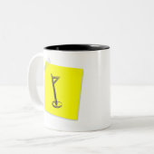 Golf Tweekleurige Koffiemok (Voorkant links)