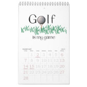 GOLF-typografie 2023 Hanging Wall Kalender (Feb 2027)
