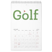 GOLF-typografie 2023 Hanging Wall Kalender (Jan 2026)