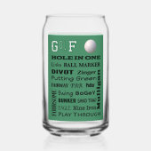 GOLF Typografie Blikvorm Glas (Achterkant)