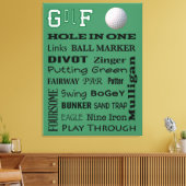 GOLF typografie Canvas Afdruk (Insitu (Woonkamer))